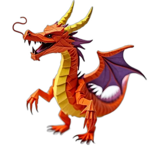 dragon, staff, animal, creature transparent PNG cut-out