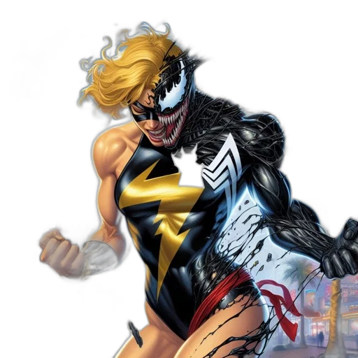 comic book art, concept art, female, superhero transparent PNG cut-out