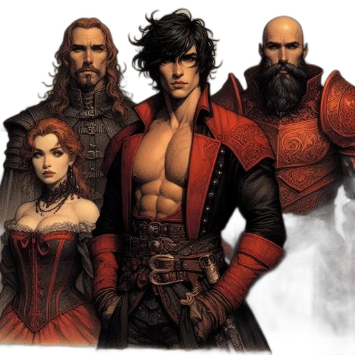 fantasy art, comic book art, concept art, fire transparent PNG cut-out