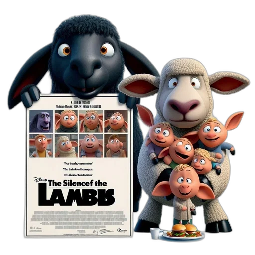 poster, disney, silence, lambs transparent PNG cut-out