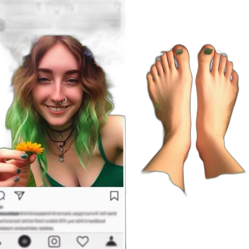 shoes, hair, creature, face transparent PNG cut-out