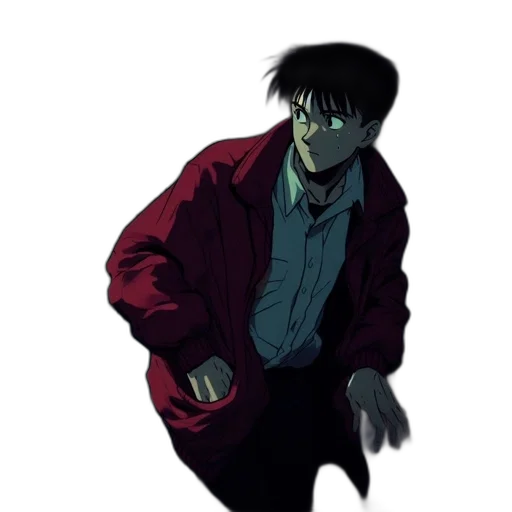 jacket, creature, face, staff transparent PNG cut-out