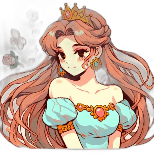 crown, dress, jewelry, staff transparent PNG cut-out