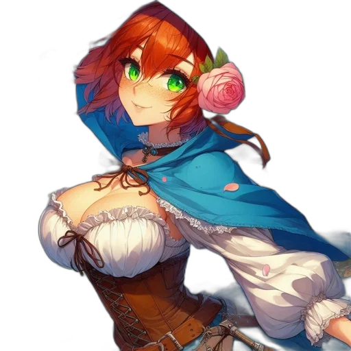 staff, flower, weapon, dress transparent PNG cut-out