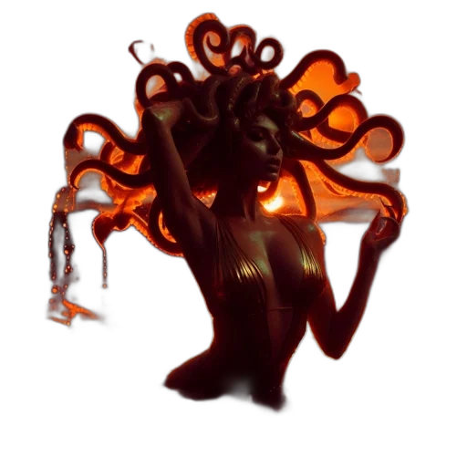 crown, creature, hair, staff transparent PNG cut-out