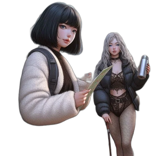 jacket, staff, weapon, sword transparent PNG cut-out