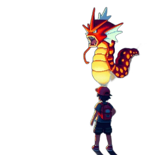dragon, staff, creature, animal transparent PNG cut-out