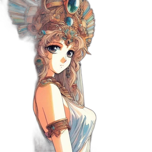 dress, mask, crown, staff transparent PNG cut-out
