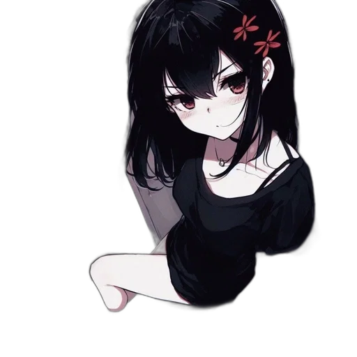 flower, dress, staff, face transparent PNG cut-out