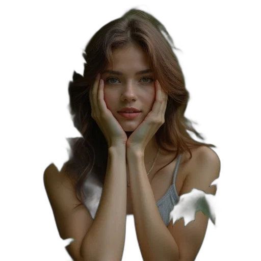 face, jewelry, dress, mask transparent PNG cut-out