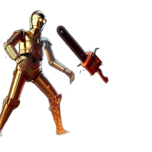 robot, weapon, sword, staff transparent PNG cut-out