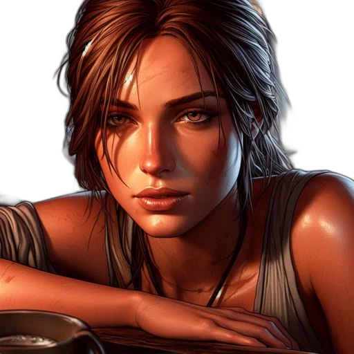 face, photorealistic, concept art, comic book art transparent PNG cut-out
