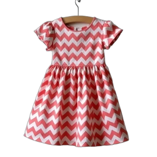 dress, red, chevron, good transparent PNG cut-out