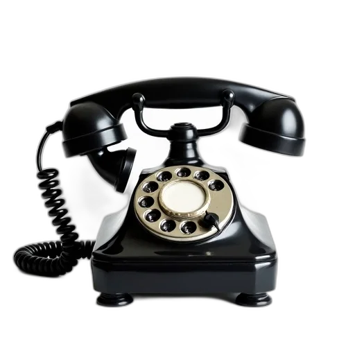 vintage, rotary, dial, telephone transparent PNG cut-out