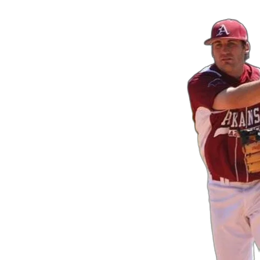 baseball, player, red, uniform transparent PNG cut-out