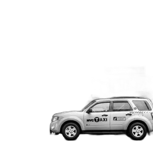 car, photorealistic, black, white transparent PNG cut-out