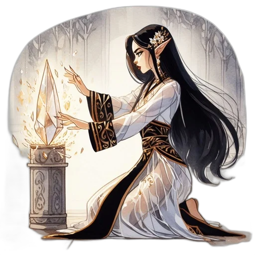 staff, sword, dress, jewelry transparent PNG cut-out