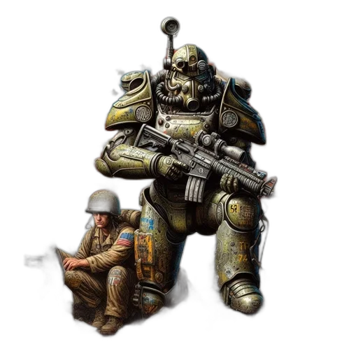 robot, weapon, staff, concept art transparent PNG cut-out
