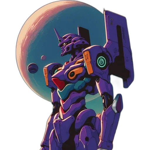 robot, weapon, staff, jacket transparent PNG cut-out