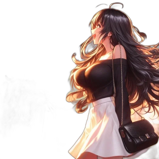 dress, hair, weapon, anime transparent PNG cut-out