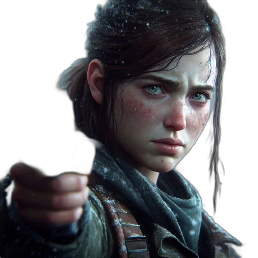 jacket, weapon, face, concept art transparent PNG cut-out