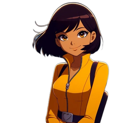 jacket, dress, face, staff transparent PNG cut-out