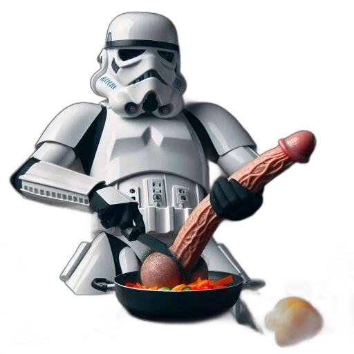 food, weapon, robot, 3d render transparent PNG cut-out
