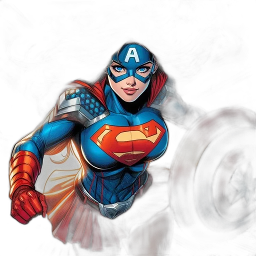 comic book art, concept art, fantasy art, 3d render transparent PNG cut-out