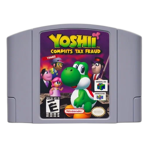 nintendo, game, cartridge, titled transparent PNG cut-out