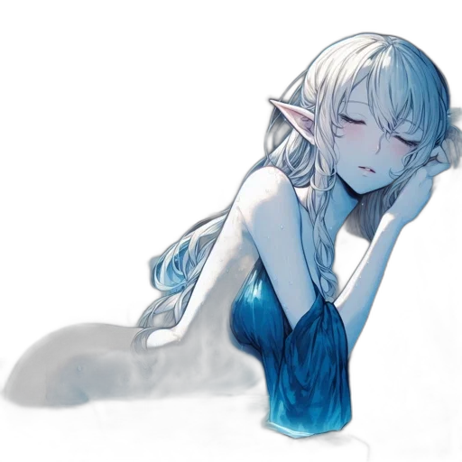 creature, dress, staff, mask transparent PNG cut-out