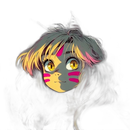 mask, creature, face, hair transparent PNG cut-out