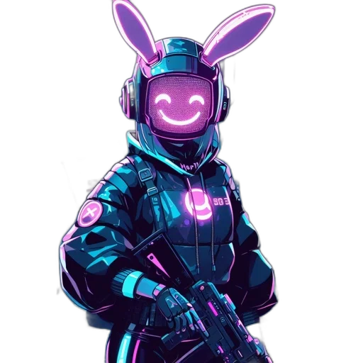 robot, jacket, weapon, mask transparent PNG cut-out