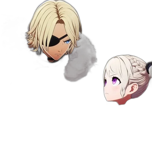 mask, face, hair, weapon transparent PNG cut-out