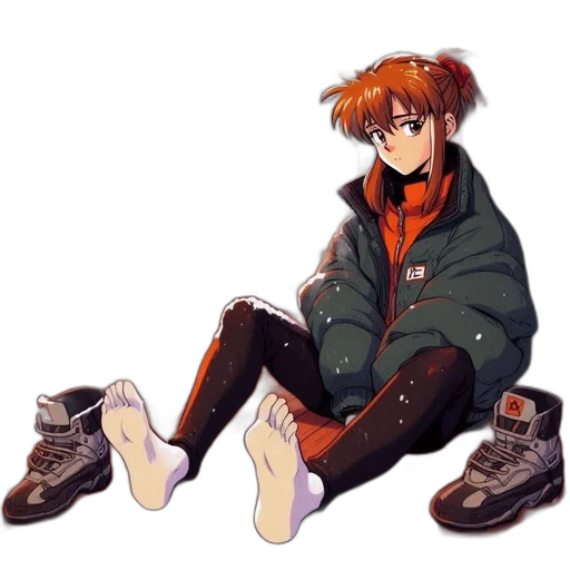 jacket, shoes, creature, anime transparent PNG cut-out
