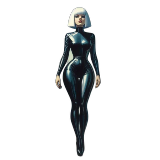 robot, dress, concept art, 3d render transparent PNG cut-out