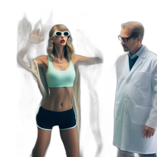 concept art, 3d render, woman, trapped transparent PNG cut-out