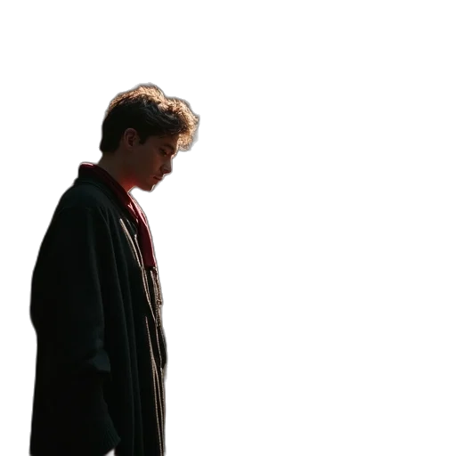 jacket, staff, face, robot transparent PNG cut-out