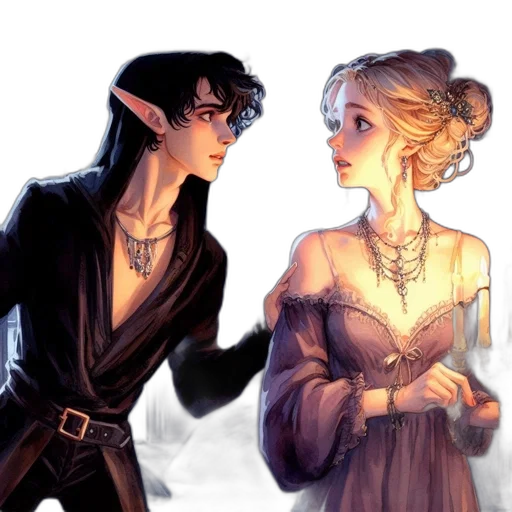 fantasy art, concept art, comic book art, watercolor transparent PNG cut-out