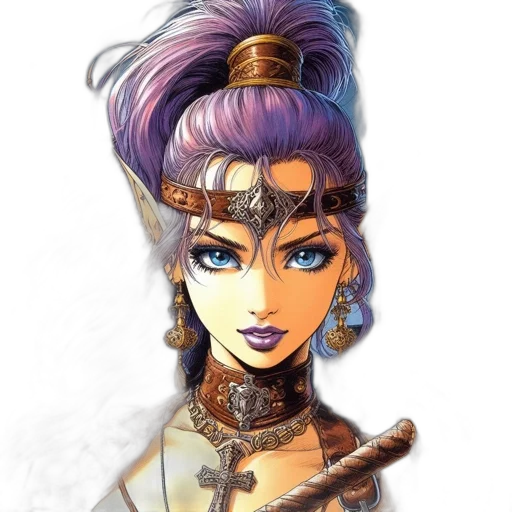 staff, jewelry, crown, face transparent PNG cut-out