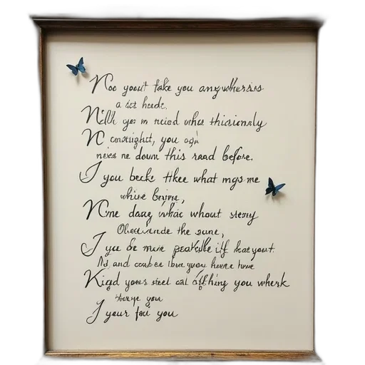 framed, picture, song, lyrics transparent PNG cut-out