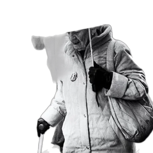 jacket, mask, umbrella, staff transparent PNG cut-out