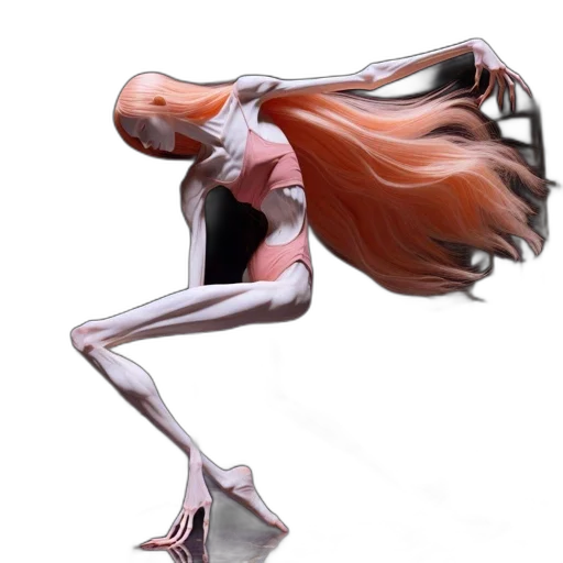 hair, dress, creature, robot transparent PNG cut-out