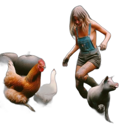 animal, concept art, photorealistic, 3d render transparent PNG cut-out