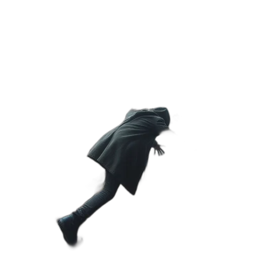 jacket, umbrella, mask, creature transparent PNG cut-out