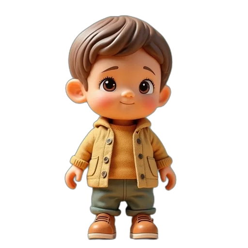jacket, face, creature, 3d render transparent PNG cut-out