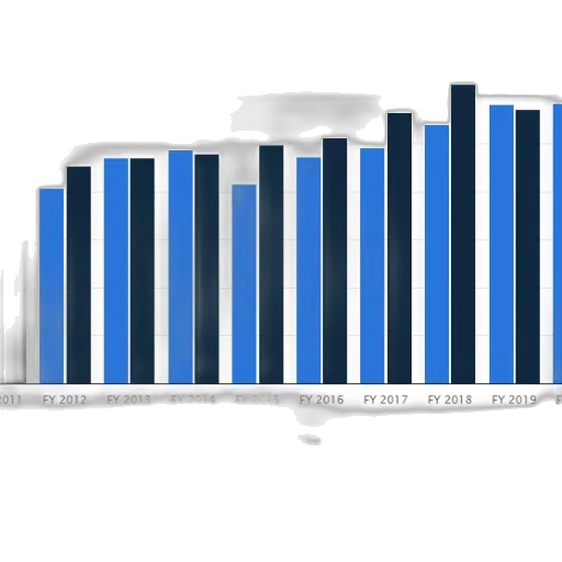 3d render, blue, bar, chart transparent PNG cut-out