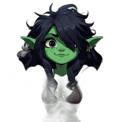 mask, staff, face, creature transparent PNG cut-out