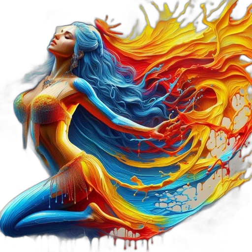 dress, hair, fantasy art, photorealistic transparent PNG cut-out