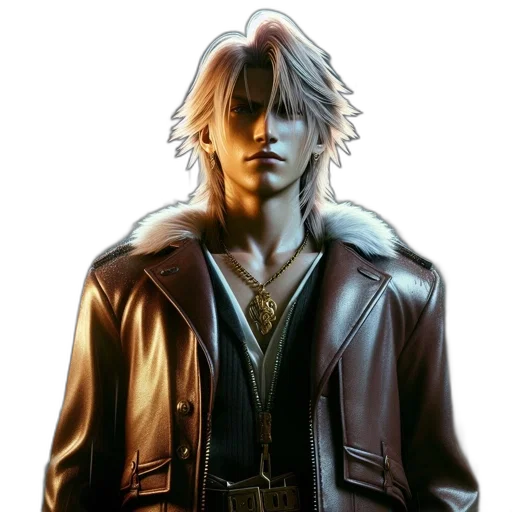 jacket, face, concept art, photorealistic transparent PNG cut-out