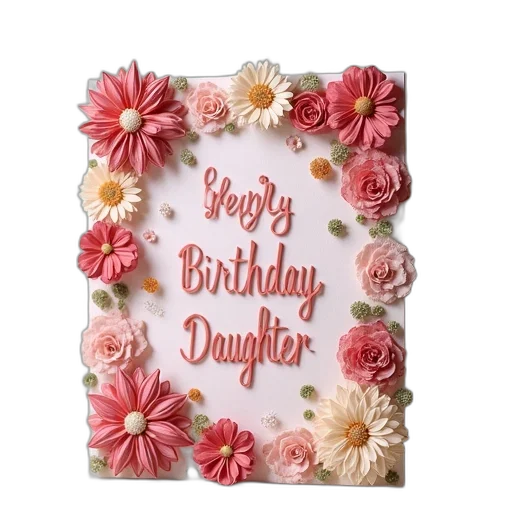 best, ever, daughter, birthday transparent PNG cut-out